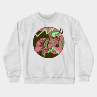 Pink Mint Bull and Bear Crewneck Sweatshirt